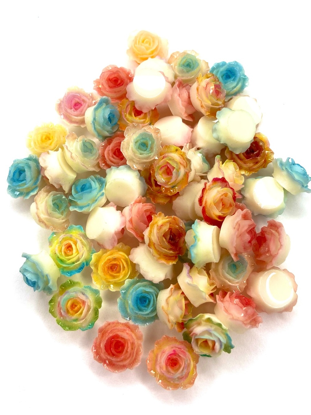 Arts and crafts 6 pack Multicolor Rose Tea Light  - Pack of Decorative Flower